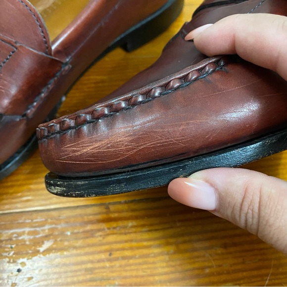 Allen Edmonds men's "Cavanaugh" dress penny loafers maroon/oxblood sz 12 - Picture 10 of 12